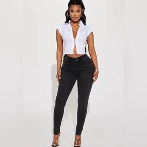 Booty Of My Dreams Stretch Skinny Jeans - Black Wash